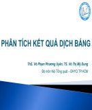 Bài giảng Phân tích kết quả dịch báng - ThS. Võ Phạm Phương Uyên và TS. Võ Thị Mỹ Dung