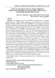 Clinical and paraclinical characteristics of dengue hemorrhagic fever during pregnancy at Military Hospital 103 in 2023
