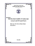 Bài giảng Phương pháp nghiên cứu khoa học (áp dụng cho ngành ĐH Công nghệ Thông tin)