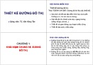 Bài giảng Thiết kế đường đô thị: Chương 1+2 - TS. Văn Hồng Tấn
