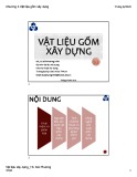 Bài giảng Vật liệu xây dựng: Chương 3 - TS. Bùi Phương Trinh
