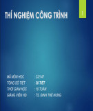 Bài giảng Thí nghiệm công trình: Chương 1 - TS. Đinh Thế Hưng