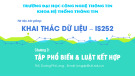 Bài giảng Khai thác dữ liệu: Chương 3 - ThS. Dương Phi Long