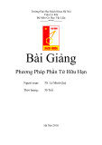 Bài giảng Phương pháp phần tử hữu hạn - TS. Lê Minh Quý (Trường Đại học Bách khoa Hà Nội)