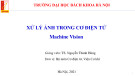 Bài giảng Xử lý ảnh trong cơ điện tử (Machine vision): Chapter 1 - TS. Nguyễn Thành Hùng