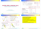 Bài giảng Cơ học kỹ thuật: Phương trình Lagrange loại 2 (Lagrange's Equations of Second Kind)
