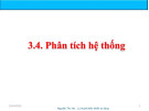 Bài giảng Lý thuyết điều khiển tự động - Chương 3.4: Phân tích hệ thống