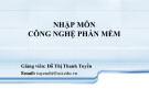 Bài giảng Nhập môn Công nghệ phần mềm: Thiết kế phần mềm (Thiết kế dữ liệu) - GV. Đỗ Thị Thanh Tuyền