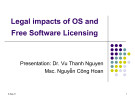 Lecture Open Source (OS): Legal impacts of OS and free software licensing