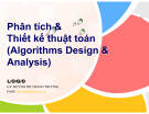 Bài giảng Phân tích & thiết kế thuật toán (Algorithms design & analysis): Chương 2 - Huỳnh Thị Thanh Thương