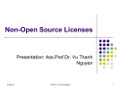 Lecture Open Source (OS): Non-open source licenses