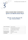 Báo cáo bài thực hành môn An toàn mạng máy tính – Lab 5: Quét lỗ hổng bảo mật
