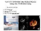 Bài giảng Vật lý y sinh học: Chuyên đề 1 - TS. Đỗ Kiên Cường