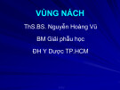 Bài giảng Vùng nách - ThS.BS. Nguyễn Hoàng Vũ