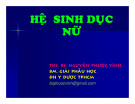 Bài giảng Hệ sinh dục nữ - ThS. BS Nguyễn Phước Vĩnh