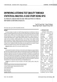 Improving listening test quality through statistical analysis: A case study using SPSS