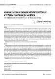 Nominalisation in English scientific discourse: A systemic functional description