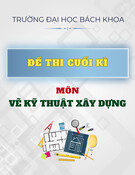 Đề thi cuối kì 2 môn Vẽ kỹ thuật xây dựng năm 2020-2021