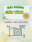 Bài giảng Giải tích lớp 12 - Chương 3: Tích phân (Bài 2: Tích phân – Tiết 55)