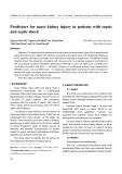 Predictors for acute kidney injury in patients with sepsis and septic shock