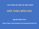 Bài giảng Cấu trúc dữ liệu và giải thuật: Giới thiệu môn học - Nguyễn Mạnh Sơn
