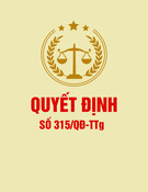 Quyết định số 315/QĐ-TTg năm 2025