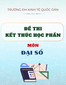 Đề thi kết thúc học phần môn Đại số năm 2024-2025