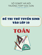 Đề thi thử tuyển sinh vào lớp 10 môn Toán năm 2025-2026 có đáp án - Trường THPT Sóc Sơn, Hà Nội