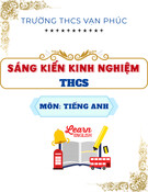 Sáng kiến kinh nghiệm THCS: Phát huy tính tích cực và gây hứng thú cho học sinh trong giờ học tiếng Anh qua sử dụng đồ dùng dạy học tự làm và một số công cụ trực tuyến