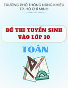 Đề thi tuyển sinh vào lớp 10 môn Toán (Không chuyên) năm 2025 có đáp án - Trường Phổ thông Năng khiếu TP. Hồ Chí Minh