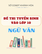 Đề thi tuyển sinh vào lớp 10 môn Ngữ văn năm 2025-2026 có đáp án - Sở GD&ĐT Khánh Hòa