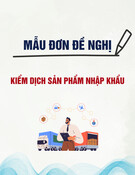 Mẫu Đơn xin kiểm dịch nhập khẩu sản phẩm động vật
