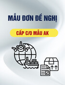 Mẫu Đơn đề nghị cấp C/O mẫu AK