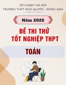 Đề thi thử tốt nghiệp THPT môn Toán năm 2025 có đáp án - Trường THPT Ngô Quyền - Đông Anh (Lần 1)