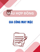 Mẫu Hợp đồng gia công may mặc