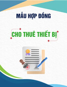 Mẫu Hợp đồng cho thuê thiết bị