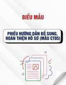 Phiếu hướng dẫn bổ sung, hoàn thiện hồ sơ (Mẫu CT05)