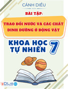 Bài tập Khoa học tự nhiên lớp 7: Trao đổi nước và chất dinh dưỡng ở động vật - Sách Cánh diều (có đáp án)