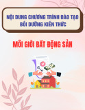 Nội dung chương trình đào tạo bồi dưỡng kiến thức Môi giới bất động sản