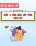 22 câu hỏi ôn tập Quản trị hành chính văn phòng có đáp án