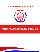 Tóm tắt luận án Tiến sĩ: Nghiên cứu năng lực của sĩ quan hàng hải Việt Nam trong xử lý tình huống có nguy cơ đâm va tàu trên biển trong ca trực độc lập