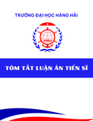 Tóm tắt luận án Tiến sĩ: Nghiên cứu phát triển tăng cường năng lực quan sát và quản lý tàu thuyền ứng dụng hệ thống nhận dạng tự động (AIS)