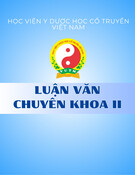 Luận văn Chuyên khoa II: Đánh giá tác dụng của bài thuốc “Phong thấp NK” kết hợp điện châm điều trị đau lưng do thoái hoá cột sống
