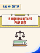 Câu hỏi định hướng ôn tập môn Lý luận nhà nước và pháp luật