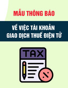 Mẫu Thông báo về việc tài khoản giao dịch thuế điện tử
