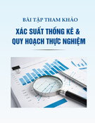 Bài tập tham khảo Xác suất thống kê & quy hoạch thực nghiệm (Dành cho sinh viên đại học chính quy)