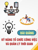 Bài giảng môn Kỹ năng tổ chức công việc và quản lý thời gian