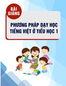 Bài giảng Phương pháp dạy học Tiếng Việt ở tiểu học 1