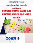 Chuyên đề lý thuyết Toán 9 - Chương 1: Phương trình và hệ hai phương trình bậc nhất hai ẩn