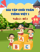 Phiếu bài tập cuối tuần Tiếng Việt 1 - Tuần 2 - Đề 2